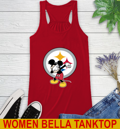Pittsburgh Steelers NFL Football Dabbing Mickey Disney Sports Racerback Tank 6