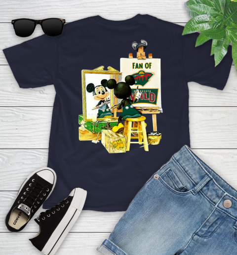 NHL Hockey Minnesota Wild Mickey Drawing Shirt 95