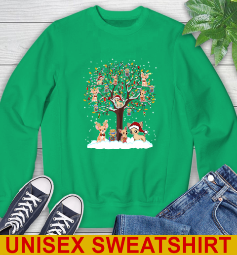 Chihuahua dog pet lover light christmas tree shirt 32