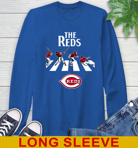 MLB Baseball Cincinnati Reds The Beatles Rock Band Shirt Long Sleeve T-Shirt 11