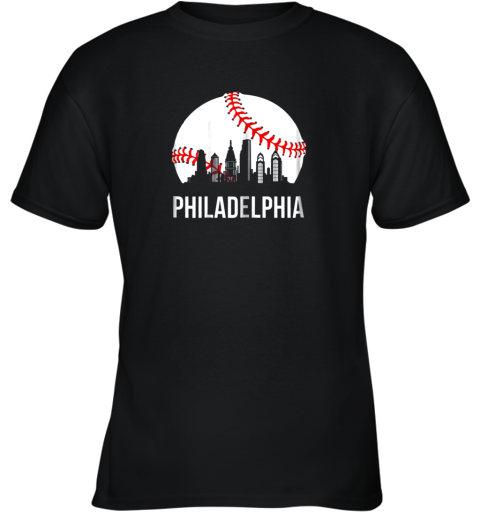 Philadelphia Downtown Baseball Philly Skyline Youth T-Shirt