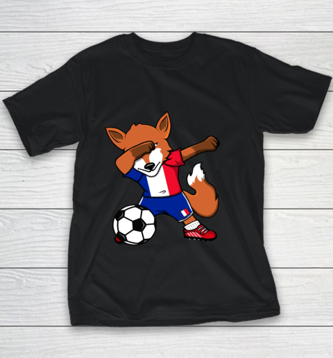 Dabbing Fox France Soccer Fans Jersey French Football Lovers Youth T-Shirt