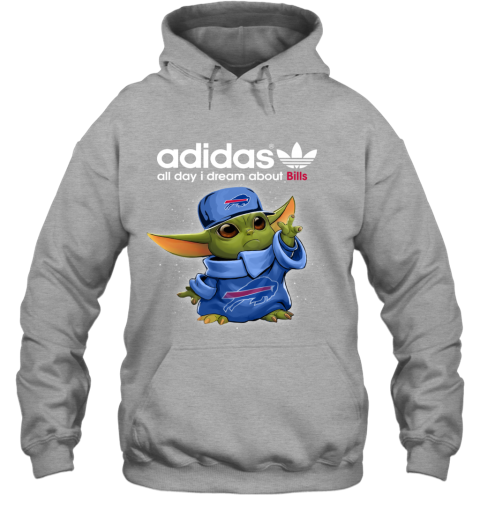 Baby Yoda Adidas All Day I Dream About  Bills uuqj baby yoda adidas all day i dream aboutbills hoodie 23 front sport grey