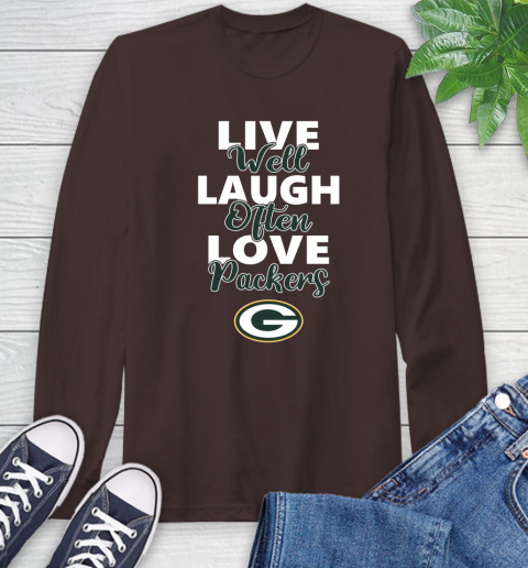 NFL Football Green Bay Packers Live Well Laugh Often Love Shirt Long Sleeve T-Shirt 9 NFL Football Green Bay Packers Live Well Laugh Often Love Shirt Long Sleeve T-Shirt - Image 9