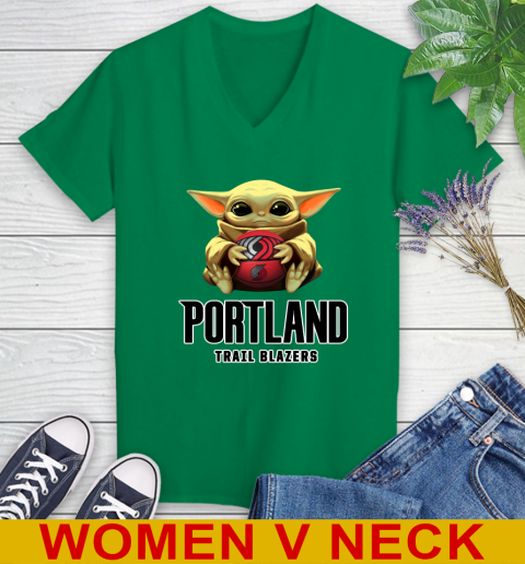 NBA Basketball Portland Trail Blazers Star Wars Baby Yoda Shirt 82