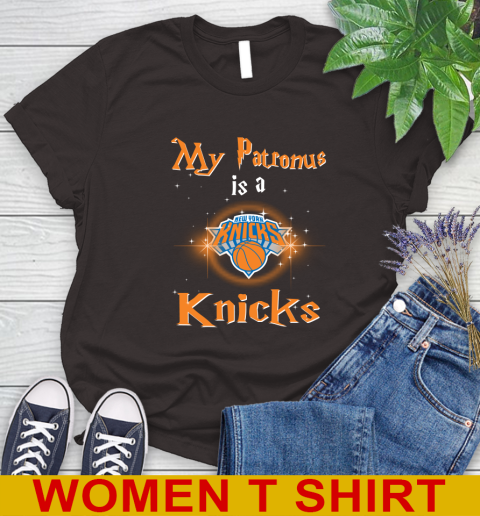 NBA Basketball Harry Potter My Patronus Is A New York Knicks Women's T-Shirt 9