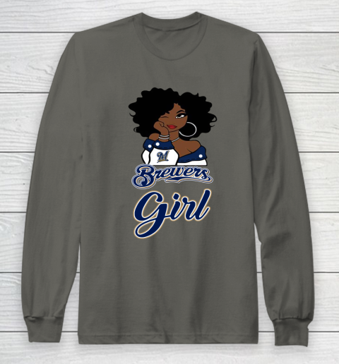 Milwaukee Brewerss Girl MLB Long Sleeve T-Shirt 8