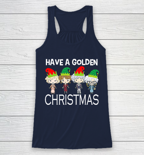 Golden Girls Lovers Gift T shirt Have A Golden Christmas Vintage Racerback Tank 8