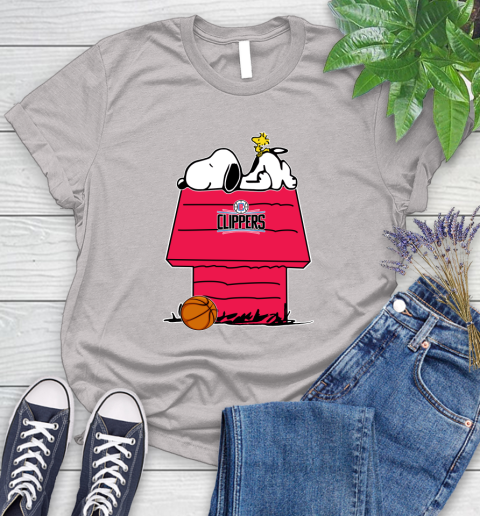 LA Clippers NBA Basketball Snoopy Woodstock The Peanuts Movie Women's T-Shirt 10