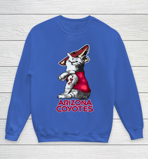 NHL My Cat Loves Arizona Coyotes Hockey Youth Sweatshirt 6