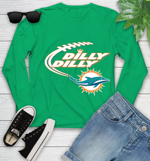 NFL Miami Dolphins Dilly Dilly Football Sports Youth Long Sleeve 6