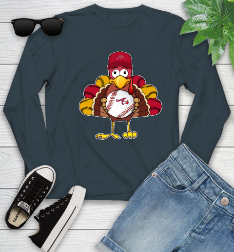 Atlanta Braves Turkey thanksgiving Youth Long Sleeve 8