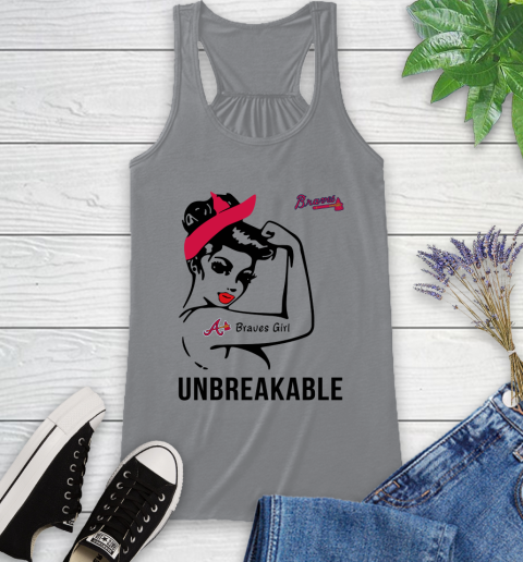 MLB Atlanta Braves Girl Unbreakable Baseball Sports Racerback Tank 3
