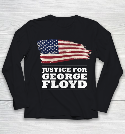 Justice For Floyd  Justice For George  Justice For George Floyd  Justice For Floyd USA Youth Long Sleeve