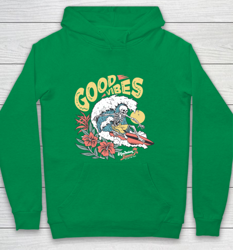 Good Vibes Skeleton Surfer Youth Hoodie 4