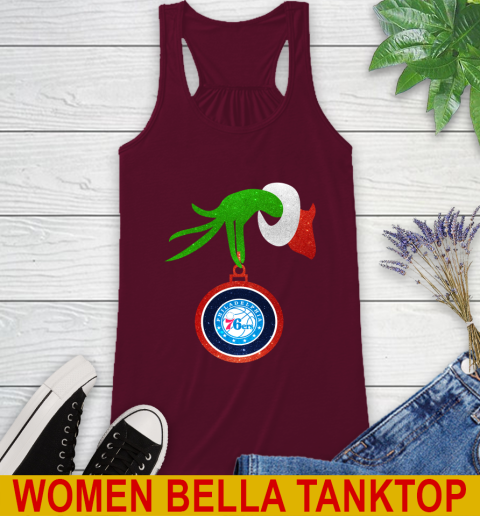 Philadelphia 76ers Grinch Merry Christmas NBA Basketball Racerback Tank 3