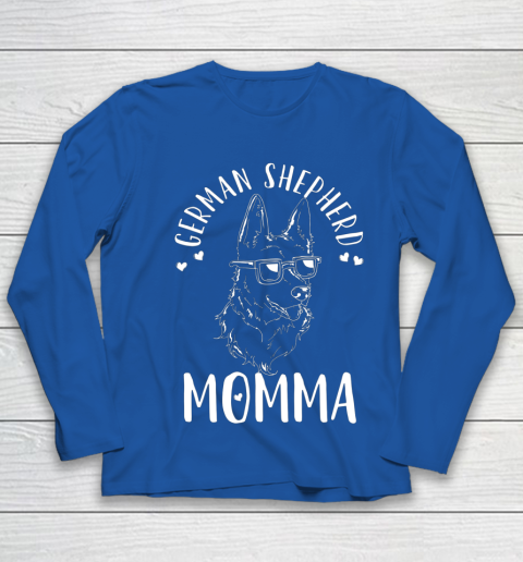 Dog Mom Shirt German Shepherd Momma Dog Mom Mama Gift Youth Long Sleeve 7