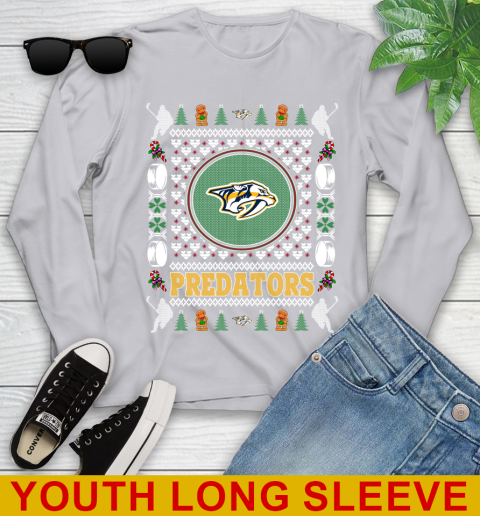 Nashville Predators Merry Christmas NHL Hockey Loyal Fan Youth Long Sleeve 5