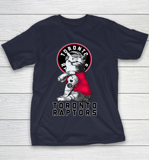 NBA Basketball My Cat Loves Toronto Raptors Youth T-Shirt 2
