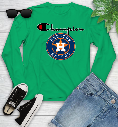 MLB Baseball Houston Astros Champion Shirt Youth Long Sleeve 4