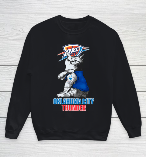 NBA Basketball My Cat Loves Oklahoma City Thunder Youth Sweatshirt