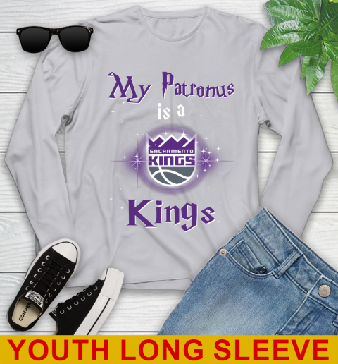 NBA Basketball Harry Potter My Patronus Is A Sacramento Kings Youth Long Sleeve 5