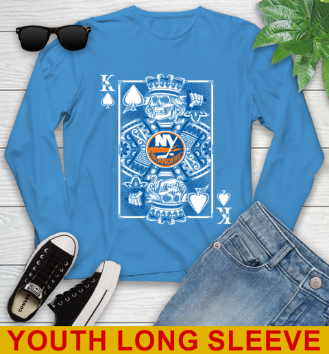 New York Islanders NHL Hockey The King Of Spades Death Cards Shirt Youth Long Sleeve 8