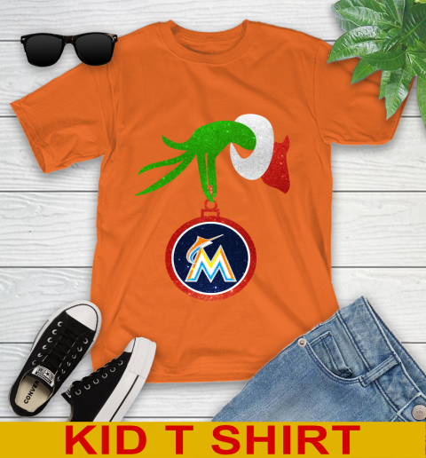 Miami Marlins Grinch Merry Christmas MLB Baseball Youth T-Shirt 7