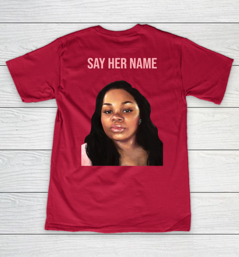 Arrest the cops who killed Breonna Taylor- Say Her Name V-Neck T-Shirt 14