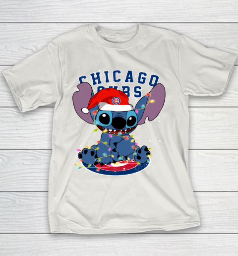 Chicago Cubs MLB noel stitch Baseball Christmas Youth T-Shirt 8