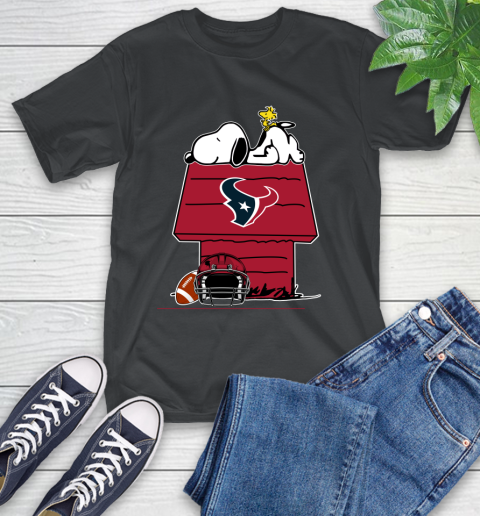 Houston Texans NFL Football Snoopy Woodstock The Peanuts Movie T-Shirt 2