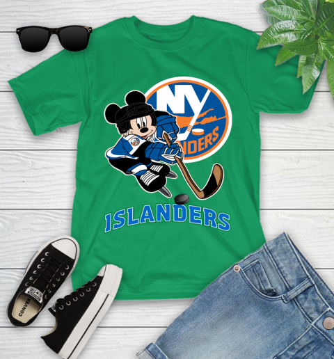 NHL New York Islanders Mickey Mouse Disney Hockey T Shirt Youth T-Shirt 6