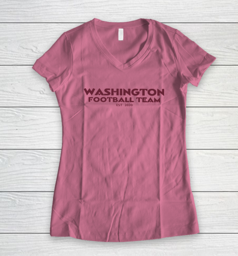 Washington Football Team Est 2020 Women's V-Neck T-Shirt 7