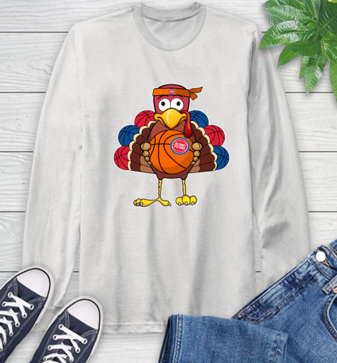 Detroit Pistons Turkey thanksgiving day Long Sleeve T-Shirt