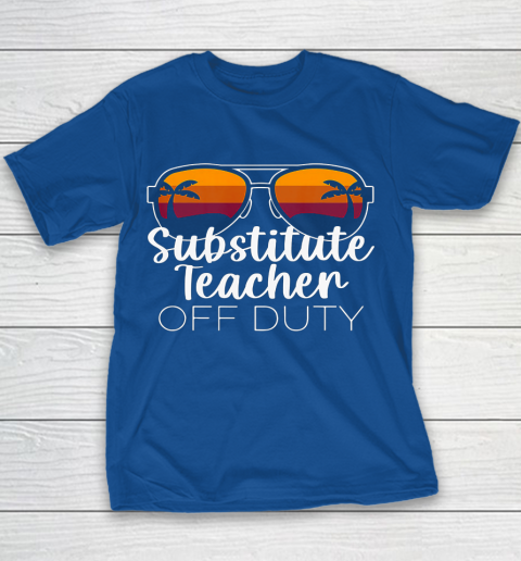 Substitute Teacher of the Deaf Off Duty Sunglasses Sunset Youth T-Shirt 6