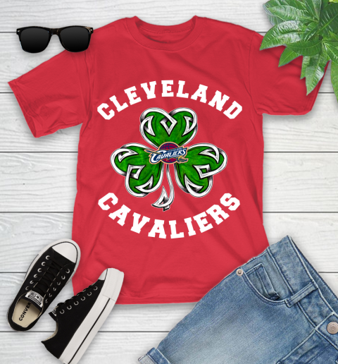 NBA Cleveland Cavaliers Three Leaf Clover St Patrick's Day Basketball Sports Youth T-Shirt 13