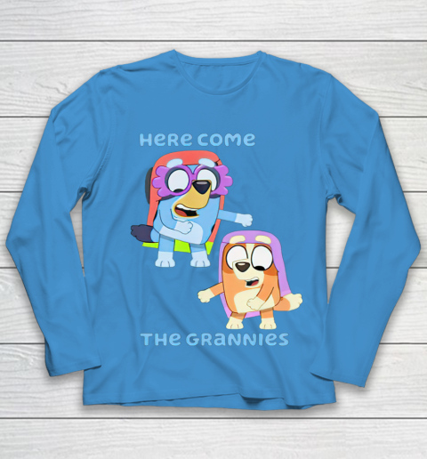 Blueys Shirt Here Come The Grannies Youth Long Sleeve 5