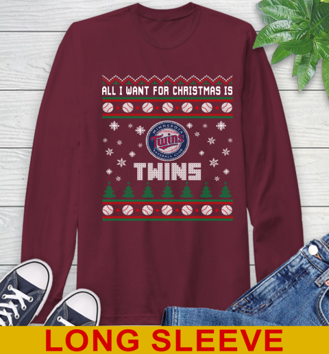 MLB All I Want For Christmas Is Minnesota Twins Baseball Sports 61