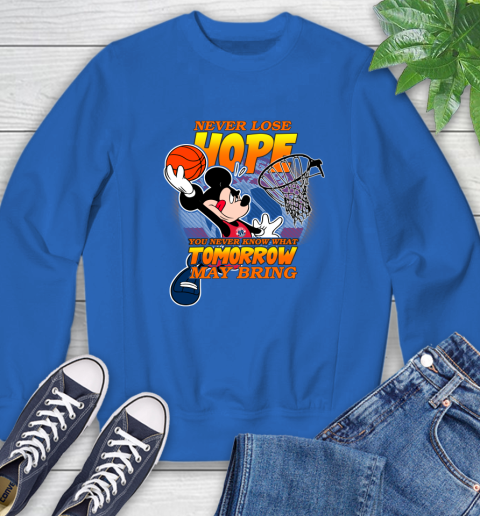 Washington Wizards NBA Basketball Mickey Disney Never Lose Hope Sweatshirt 9
