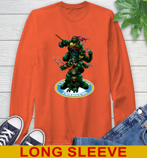 NFL Football Los Angeles Chargers Teenage Mutant Ninja Turtles Shirt Long Sleeve T-Shirt 5