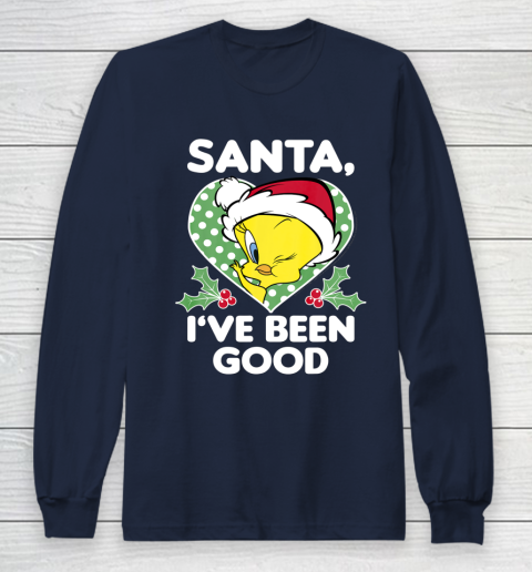 Looney Tunes Christmas Tweety Bird Santa I ve Been Good Long Sleeve T-Shirt 2