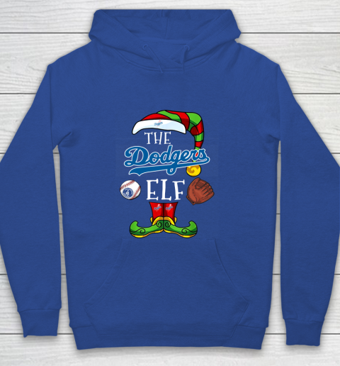 Los Angeles Dodgers Christmas ELF Funny MLB Youth Hoodie 6