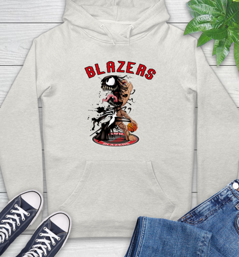 NBA Portland Trail Blazers Basketball Venom Groot Guardians Of The Galaxy Hoodie 12