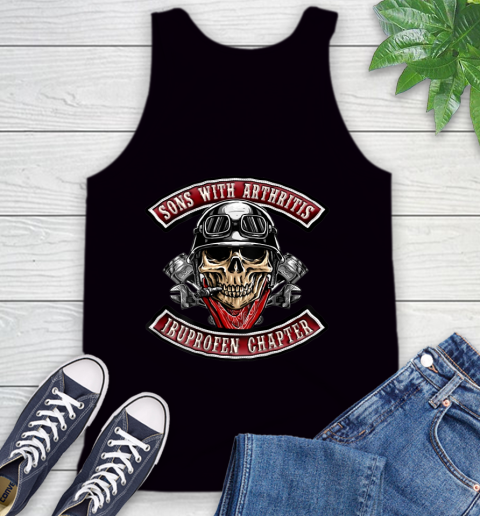 Sons With Arthritis Ibuprofen Chapter Funny Biker Print On Back Tank Top