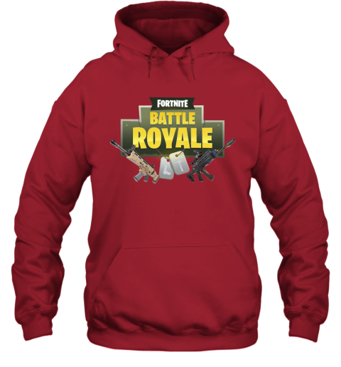 puto fortnite battle royale logo with assault rifle shirts hoodie 23 front red