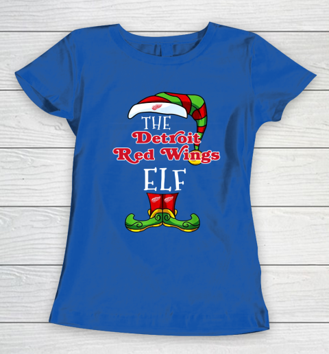 Detroit Red Wings Christmas ELF Funny NHL Women s T Shirt Tee For Sports
