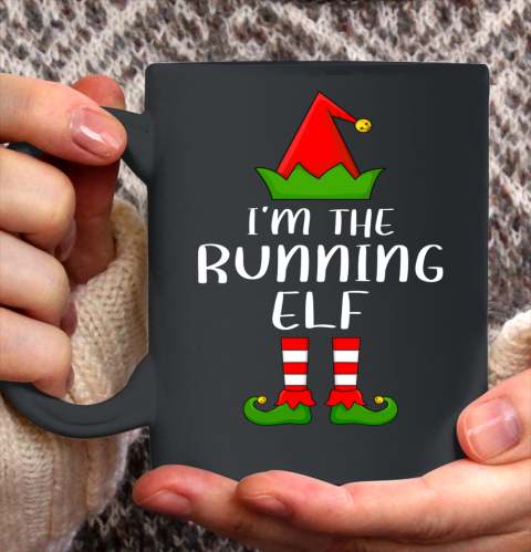Funny Family Christmas Shirts I'm The Running Elf Christmas Ceramic Mug 11oz