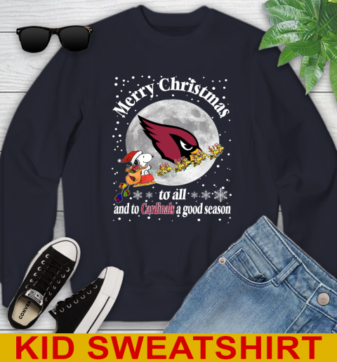 Arizona Cardinals Merry Christmas To All And To Cardinals A Good Season NFL Football Sports Youth Sweatshirt 2