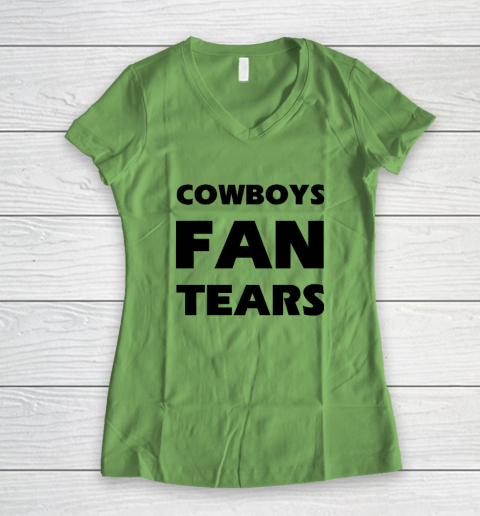 Cowboys Fan Tears Women's V-Neck T-Shirt 4