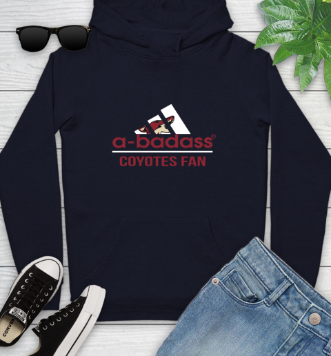 NHL A Badass Arizona Coyotes Fan Adidas Hockey Sports Youth Hoodie 3